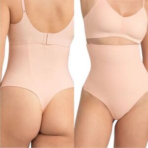 Honeylove Super Power Thong Rose Tan Large Shapewear Sculpt $79